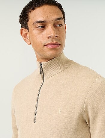 Maglione con collo alto e zip