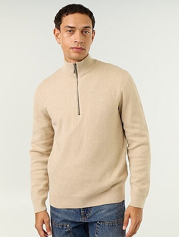 Maglione con collo alto e zip