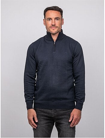 Maglione con collo alto e zip larko