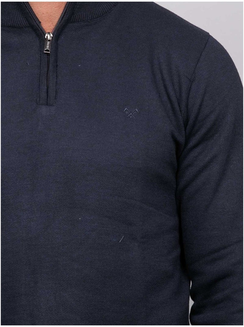 Maglione con collo alto e zip larko Blu marino - Kiabi