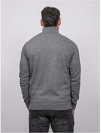 Maglione con collo alto e zip larko