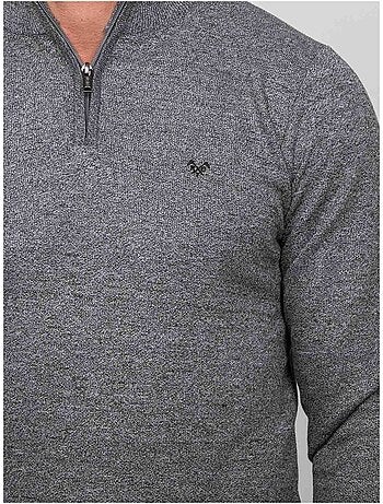 Maglione con collo alto e zip larko