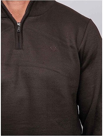 Maglione con collo alto e zip larko