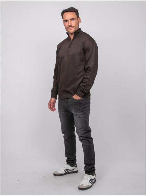 Maglione con collo alto e zip larko - Kiabi Maglione con collo alto e zip larko - Kiabi