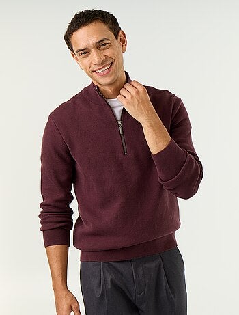 Maglione con collo alto e zip