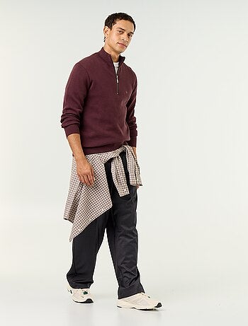 Maglione con collo alto e zip