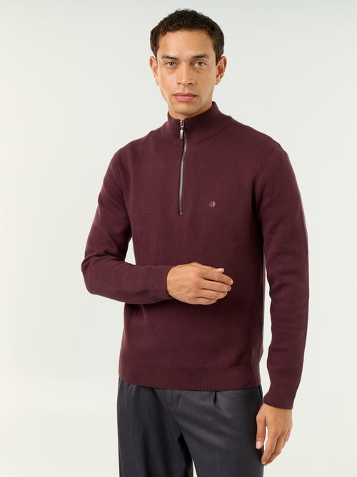 Maglione con collo alto e zip - Kiabi