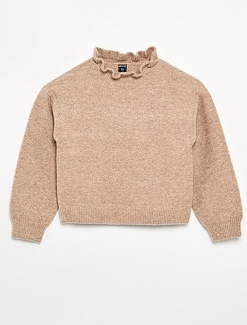 Maglione con collo alto ondulato