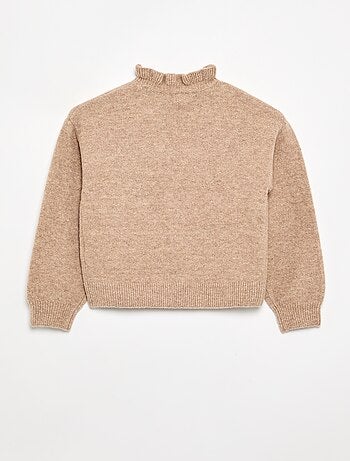 Maglione con collo alto ondulato