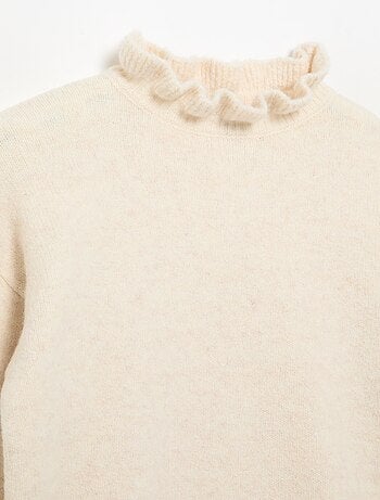 Maglione con collo alto ondulato