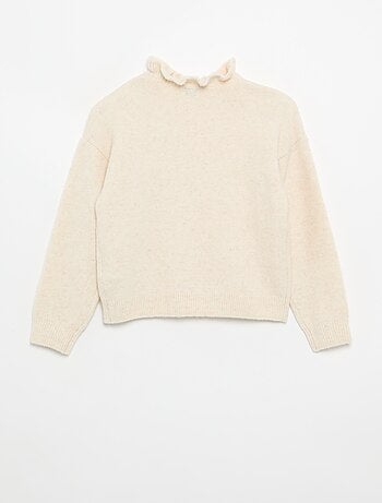 Maglione con collo alto ondulato