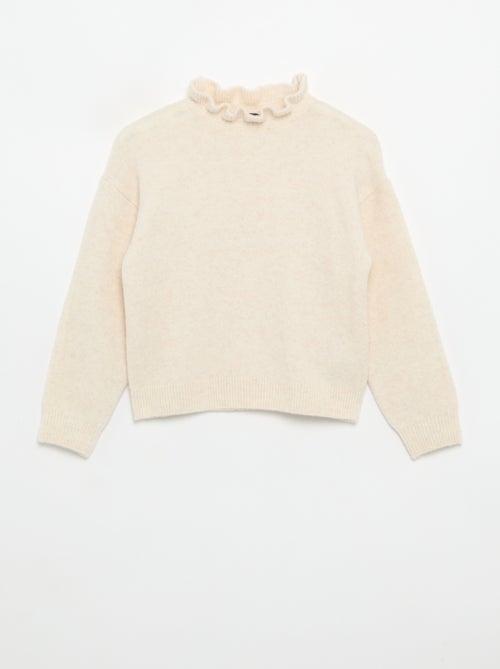 Maglione con collo alto ondulato - Kiabi