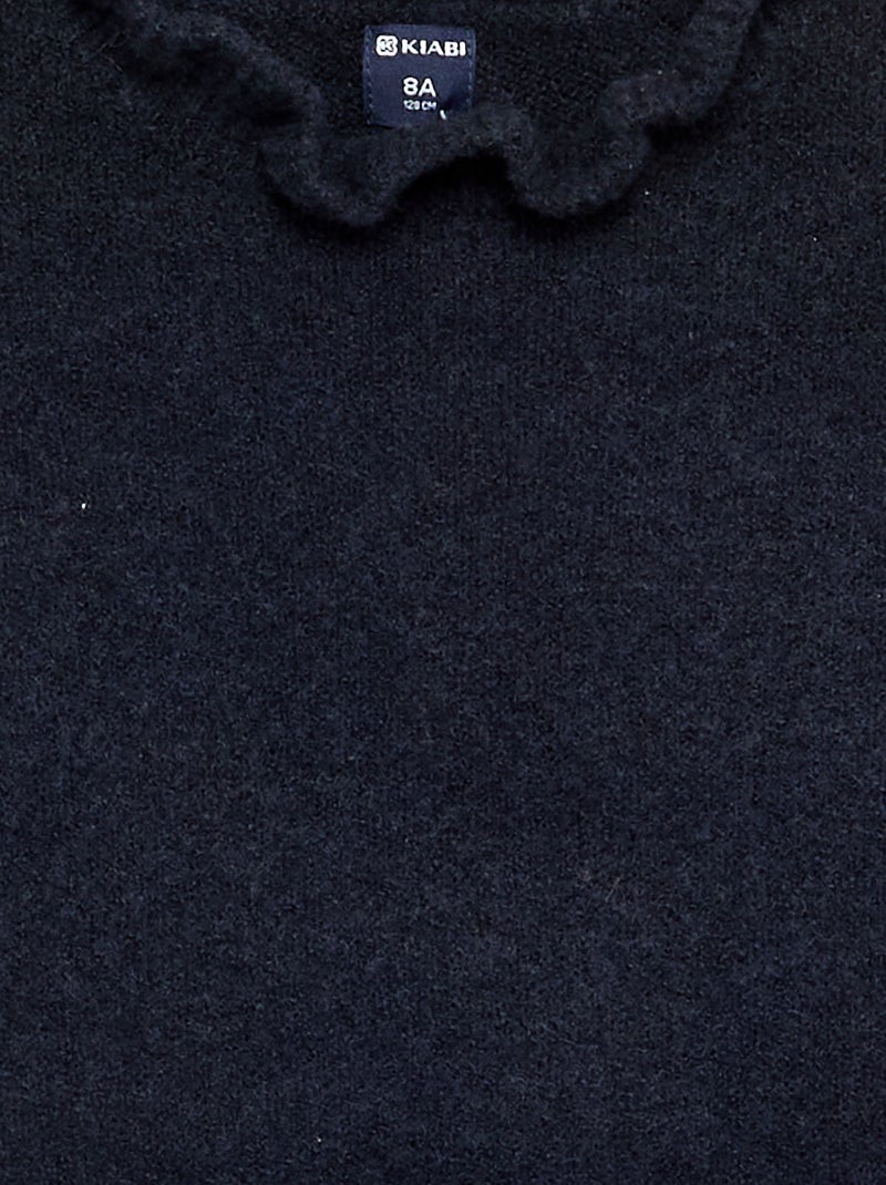 Maglione con collo alto ondulato Blu - Kiabi