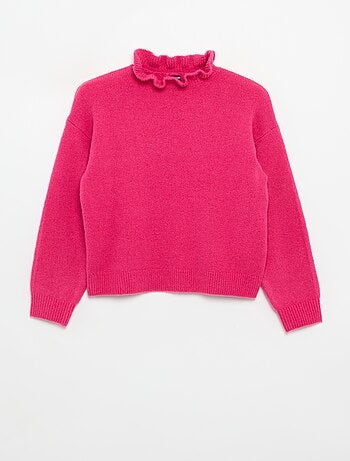 Maglione con collo alto ondulato