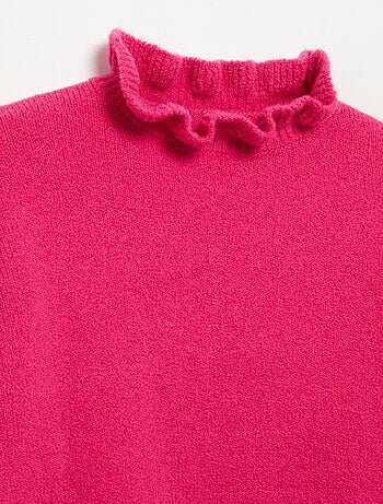 Maglione con collo alto ondulato