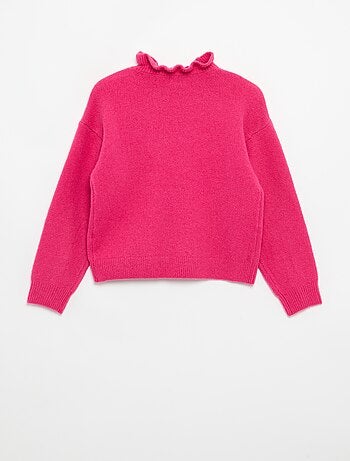 Maglione con collo alto ondulato