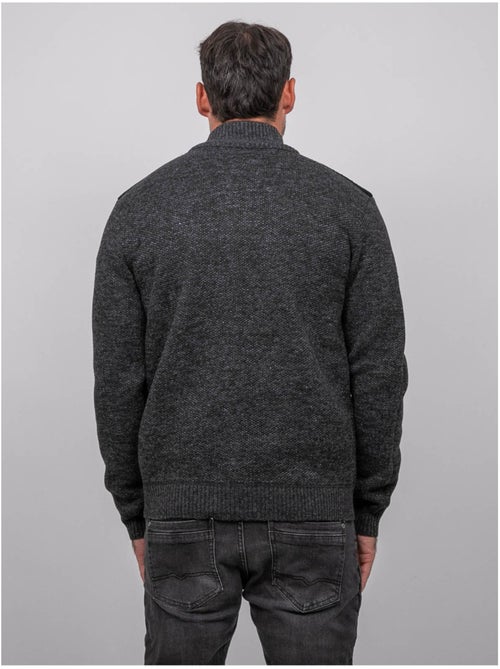 Maglione con collo camionista, zip e inserti scamosciati lotiron - Kiabi Maglione con collo camionista, zip e inserti scamosciati lotiron - Kiabi