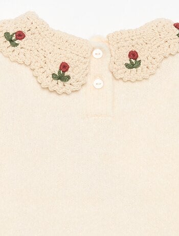 Maglione con collo fantasia