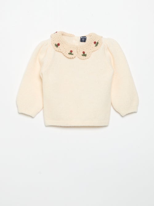 Maglione con collo fantasia - Kiabi