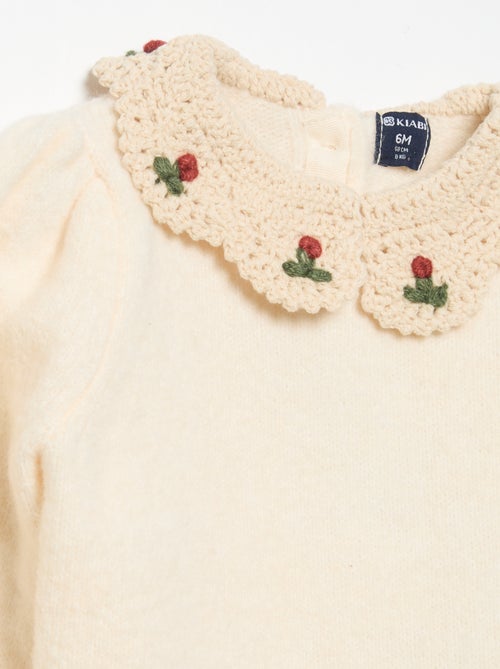 Maglione con collo fantasia - Kiabi