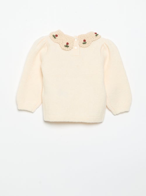 Maglione con collo fantasia - Kiabi