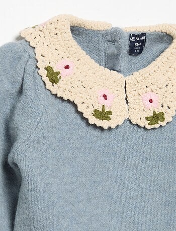 Maglione con collo fantasia