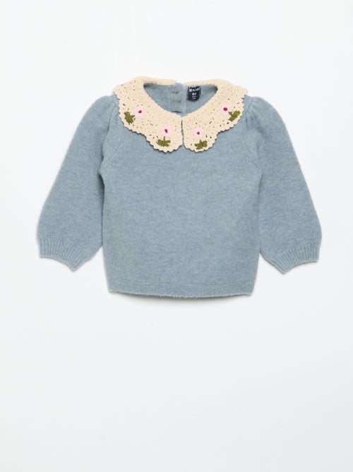 Maglione con collo fantasia - Kiabi