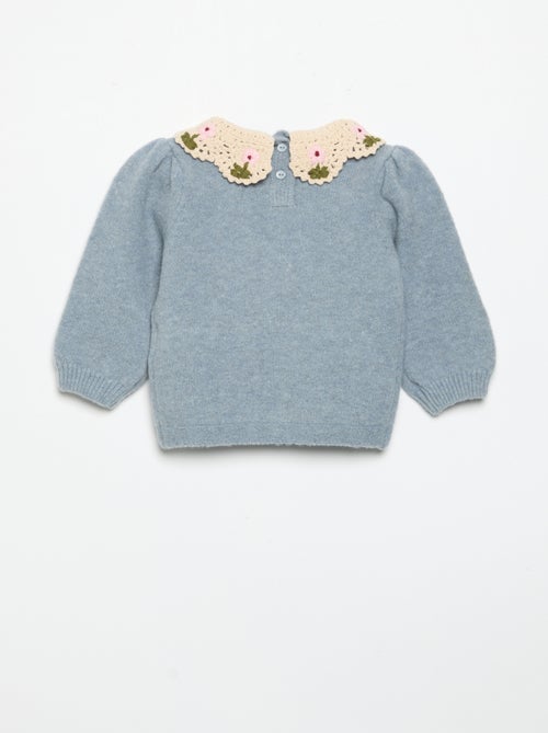 Maglione con collo fantasia - Kiabi