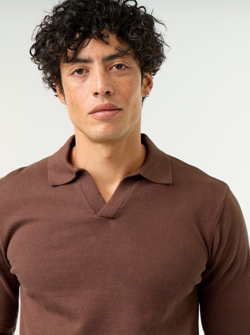 Maglione con collo polo a maniche lunghe - Kiabi