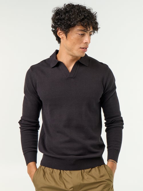 Maglione con collo polo a maniche lunghe - Kiabi