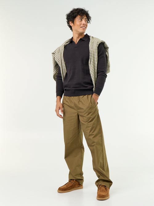 Maglione con collo polo a maniche lunghe - Kiabi
