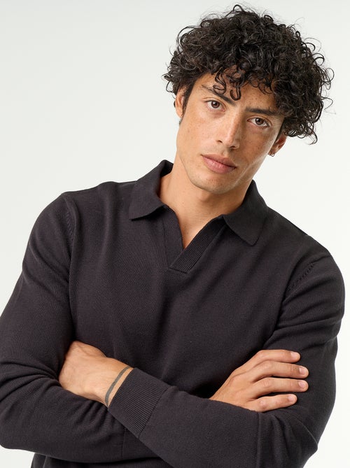Maglione con collo polo a maniche lunghe - Kiabi