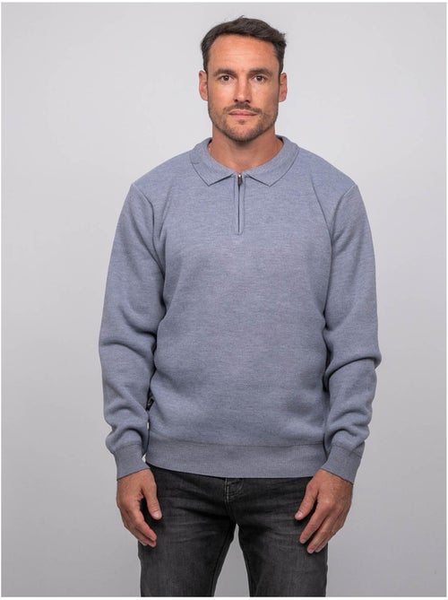 Maglione con collo polo e zip larmoti - Kiabi