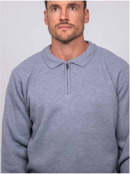 Maglione con collo polo e zip larmoti - Kiabi