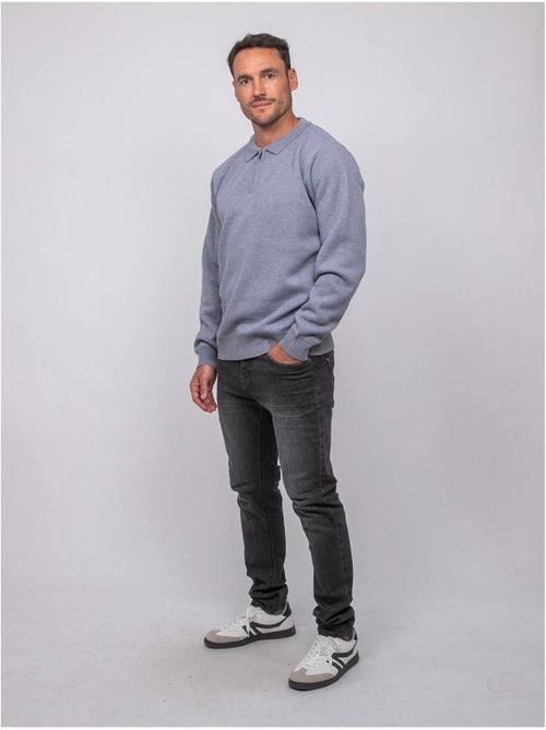 Maglione con collo polo e zip larmoti - Kiabi