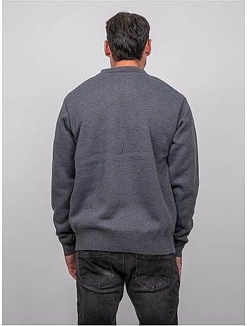 Maglione con collo polo e zip larmoti