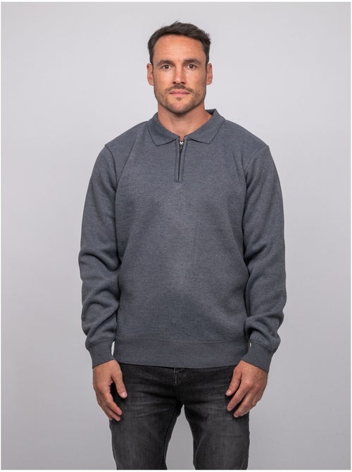 Maglione con collo polo e zip larmoti - Kiabi