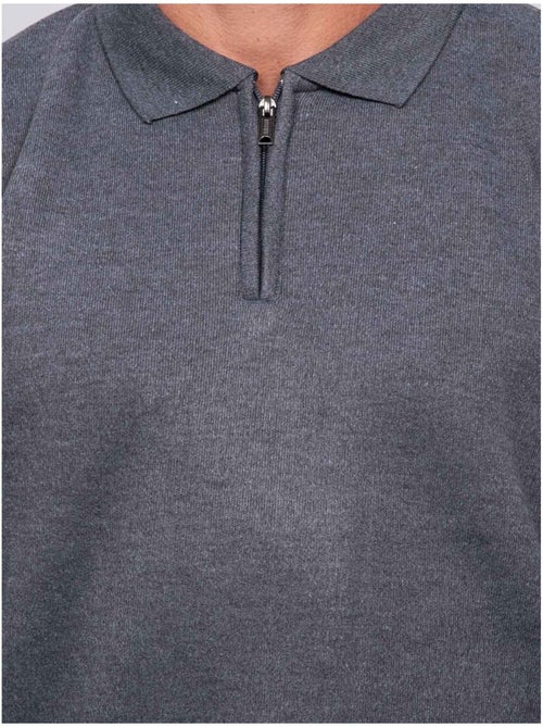 Maglione con collo polo e zip larmoti - Kiabi