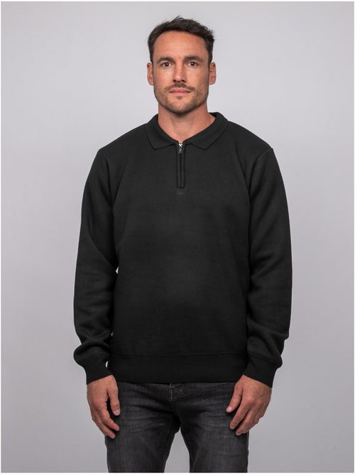Maglione con collo polo e zip larmoti - Kiabi