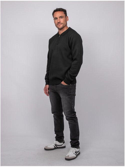 Maglione con collo polo e zip larmoti - Kiabi