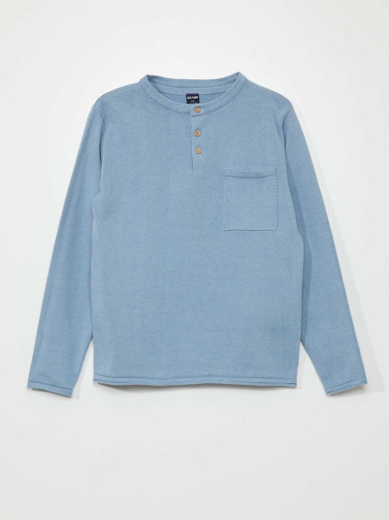 Maglione con collo serafino BLU - Kiabi