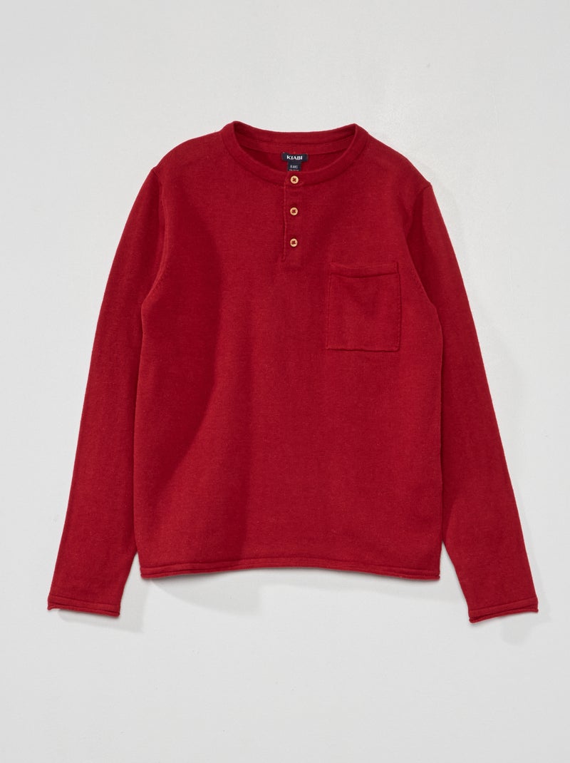 Maglione Con Collo Serafino Rosso Bambino 9 00 Kiabi
