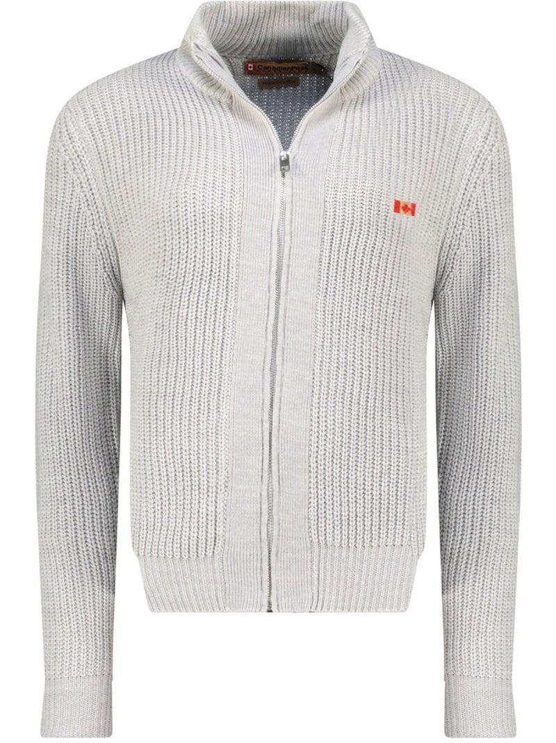 Maglione con collo zip flexibleak – canadian peak Grigio chiaro - Kiabi