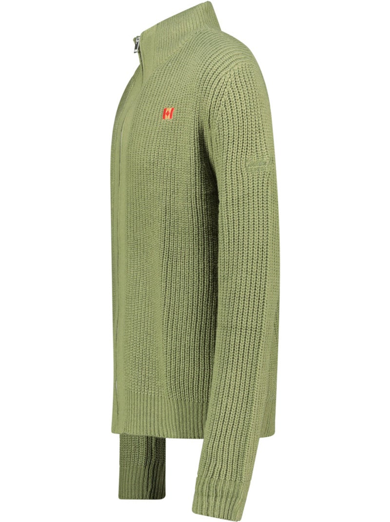 Maglione con collo zip flexibleak – canadian peak Verde oliva - Kiabi
