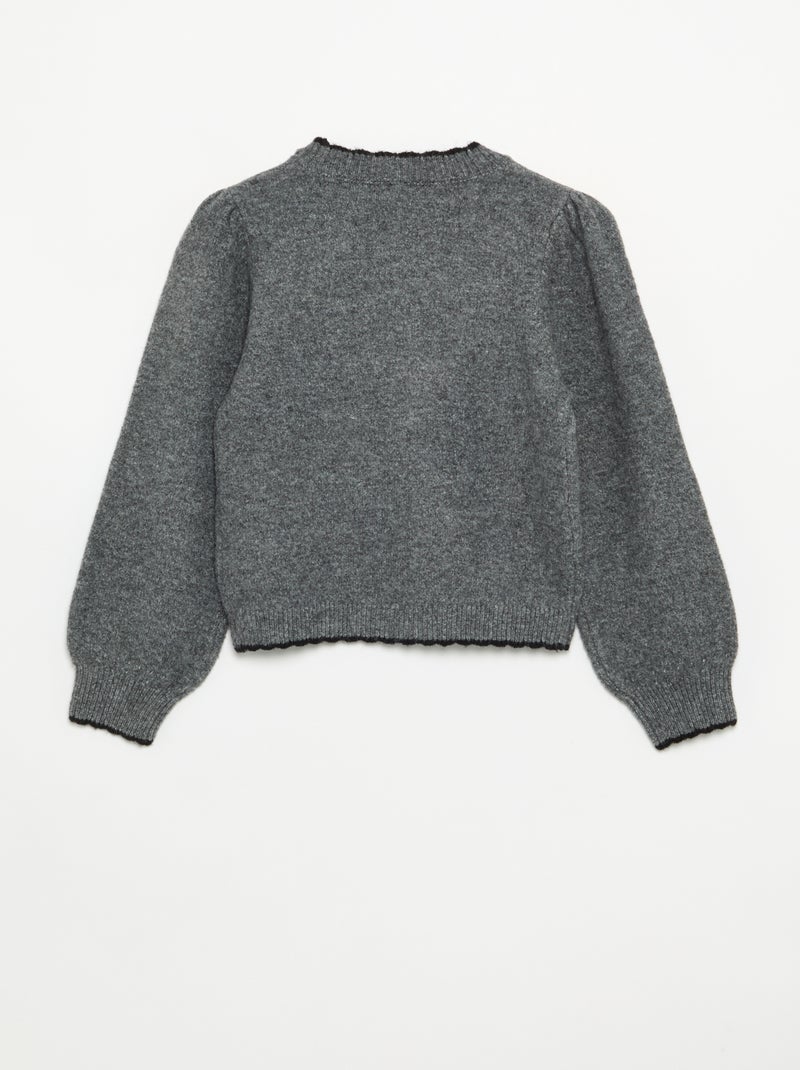 Maglione con \'Cuori\' davanti Grigio - Kiabi