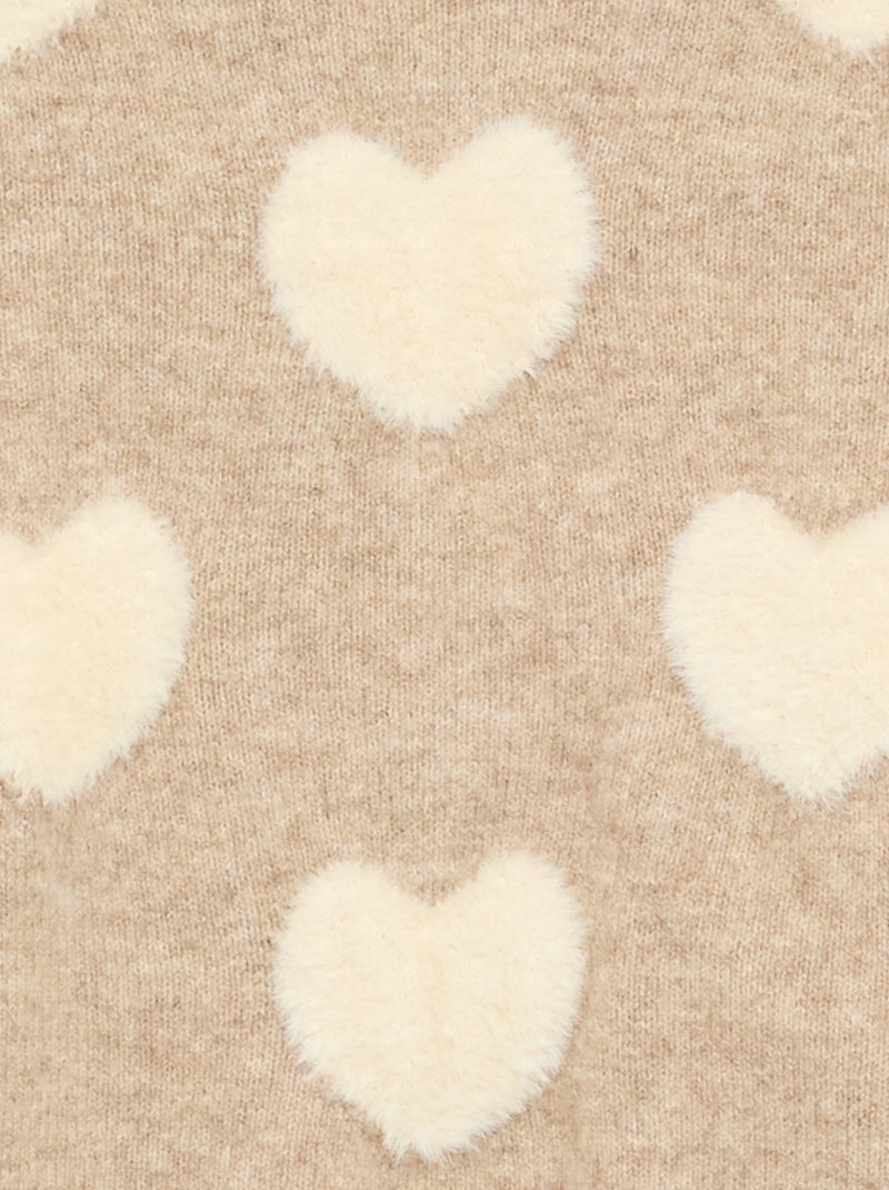 Maglione con decorazioni all over Beige - Kiabi