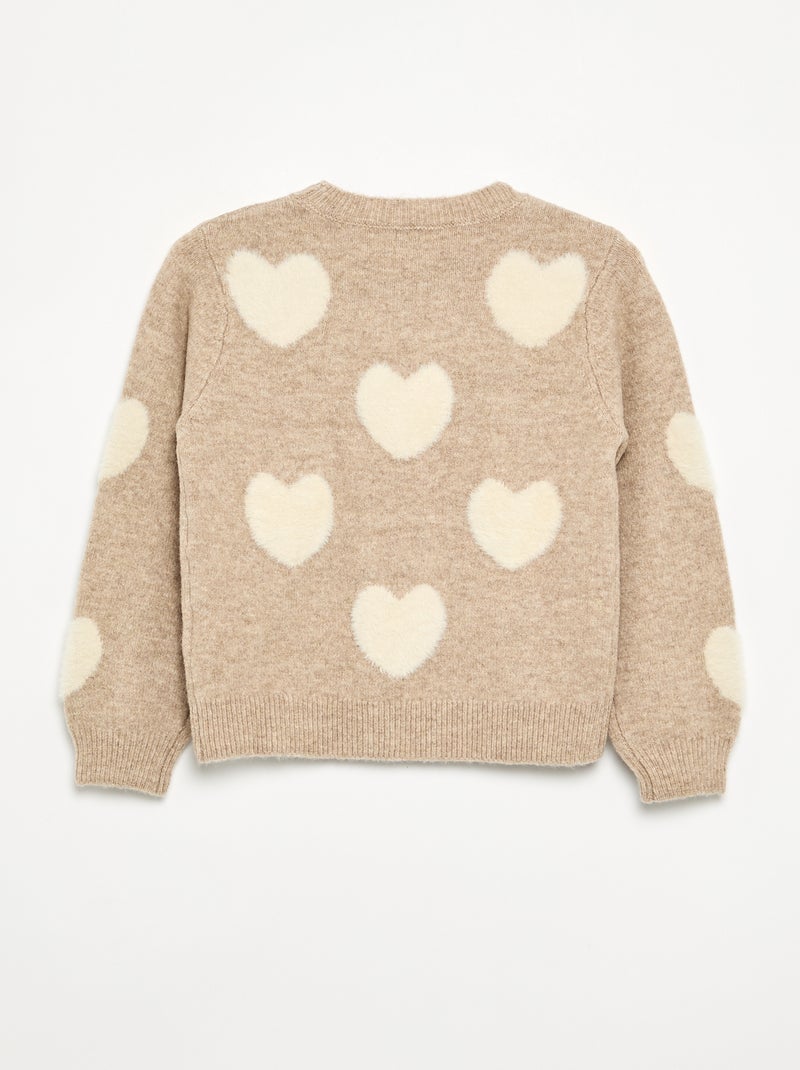 Maglione con decorazioni all over Beige - Kiabi