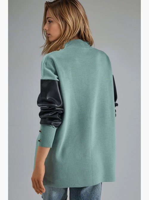 Maglione con dettagli in ecopelle my fashion - Kiabi