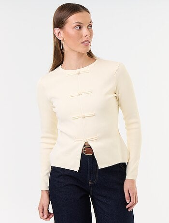 Maglione con dettagli mandarino