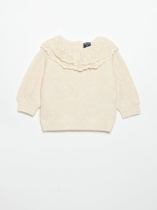Maglione con doppio colletto fantasia - Kiabi